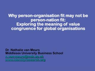 Why person-organisation fit may not be person-nation fit: