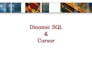 Dinamic SQL &amp; Cursor