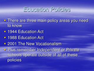 Education Policies