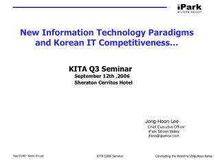 New Information Technology Paradigms and Korean IT Competitiveness…