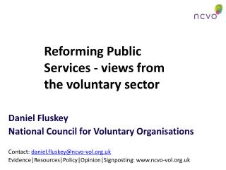 Reforming Public Services - views from the voluntary sector