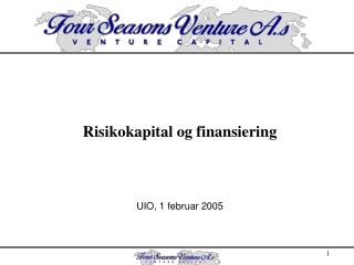 Risikokapital og finansiering