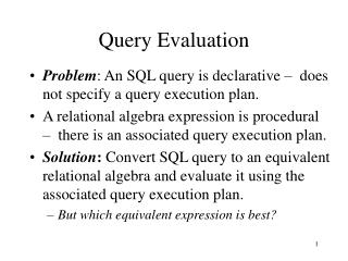 Query Evaluation