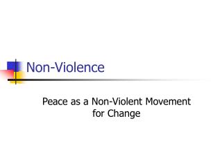 Non-Violence