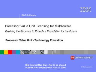 Processor Value Unit - Technology Education