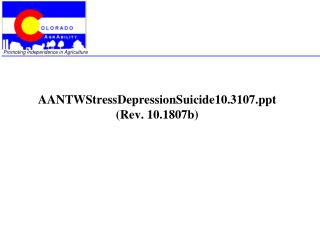 AANTWStressDepressionSuicide10.3107 (Rev. 10.1807b)