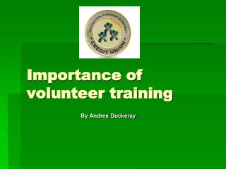 Importance of volunteer training