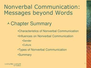 Nonverbal Communication: Messages beyond Words