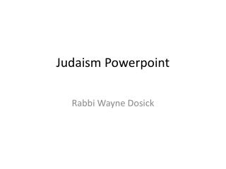 Judaism Powerpoint