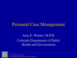 Perinatal Case Management