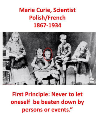 First Principle: Never to let oneself be beaten down by persons or events.”