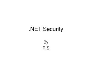 .NET Security