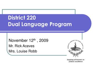 District 220 Dual Language Program