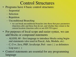 Control Structures