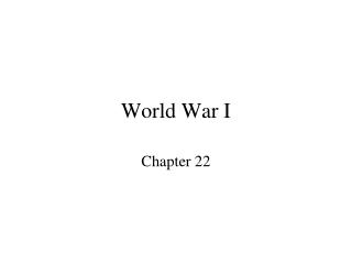 World War I