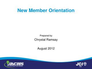 New Member Orientation