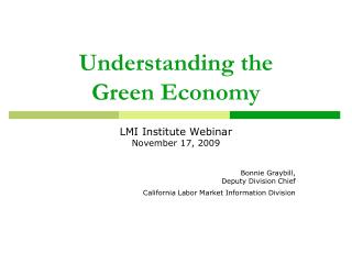 Understanding the Green Economy