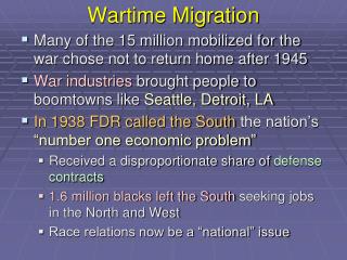 Wartime Migration