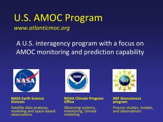 U.S. AMOC Program atlanticmoc