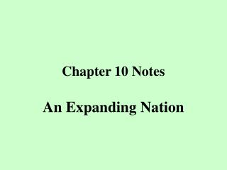 Chapter 10 Notes