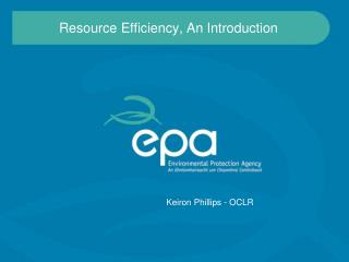 Resource Efficiency, An Introduction