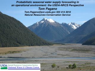Probabilistic seasonal water supply forecasting in