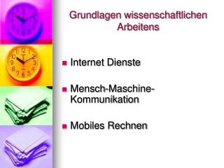 Grundlagen wissenschaftlichen Arbeitens