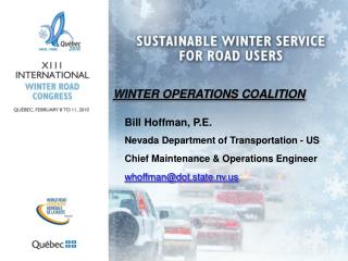 WINTER OPERATIONS COALITION