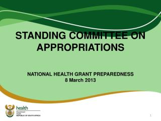 STANDING COMMITTEE ON APPROPRIATIONS