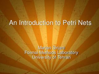 An Introduction to Petri Nets