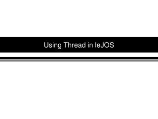 Using Thread in leJOS