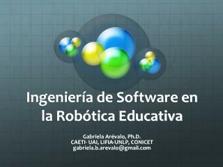 Ingeniería de Software en la Robótica Educativa