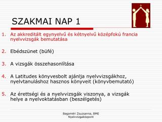 SZAKMAI NAP 1