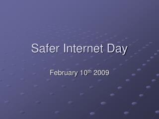 Safer Internet Day