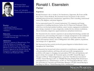 Ronald I. Eisenstein Partner