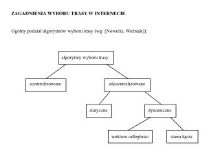 ZAGADNIENIA WYBORU TRASY W INTERNECIE