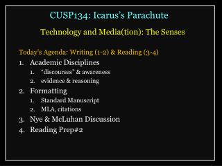 CUSP134: Icarus’s Parachute