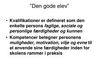 ”Den gode elev”