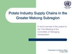 Potato Industry Supply Chains in the Greater Mekong Subregion