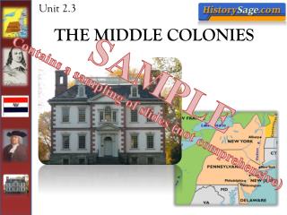 THE MIDDLE COLONIES