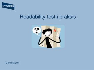 Readability test i praksis