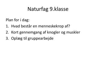 Naturfag 9.klasse