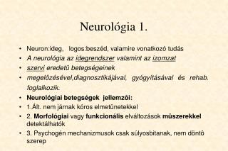 Neurológia 1.