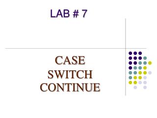 LAB # 7