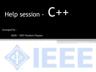 Help session - C++