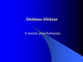 Általános lélektan