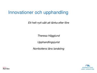 Innovationer och upphandling