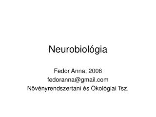 Neurobiológia