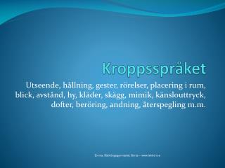 Kroppsspråket