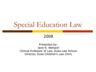 Special Education Law